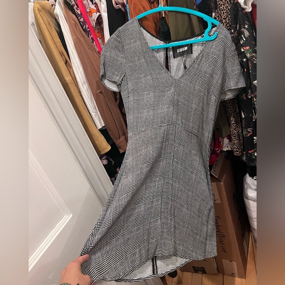 Reformation Checkered Houndstooth Print Dress - Picture 5 of 5